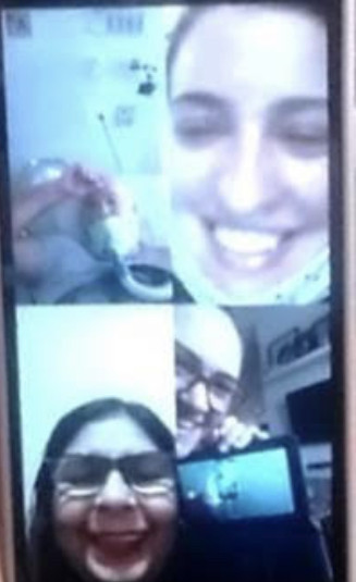 Família faz chamada de vídeo para paciente em seu aniversário