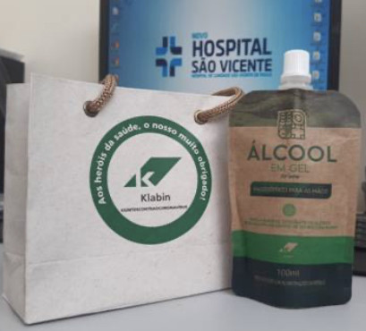 Klabin doa álcool em gel aos profissionais do São Vicente